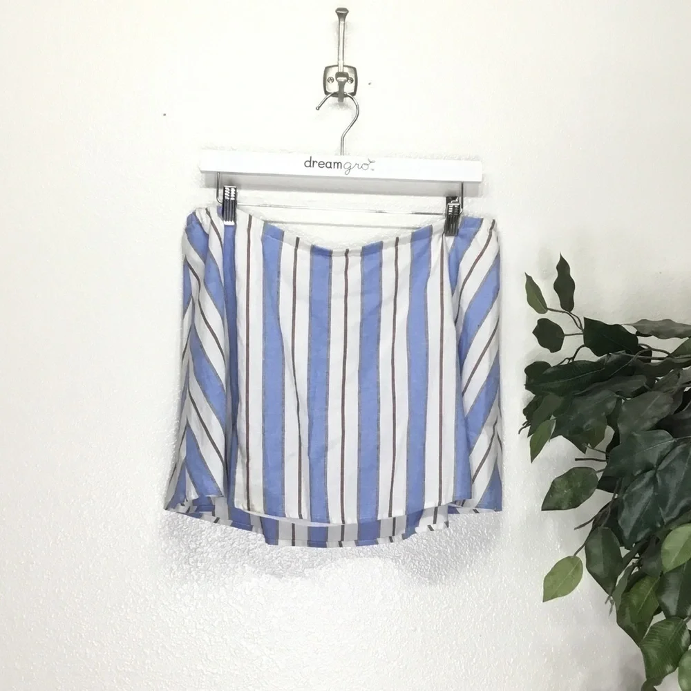 NWT WAYF Striped Linen Skirt